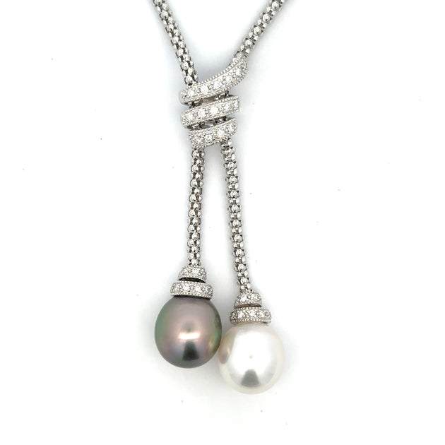 Pearl Royale 18K White Gold, Diamond, Sapphire and South Sea Pearl