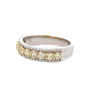 14K White & Yellow Gold Yellow & White Diamond Ring