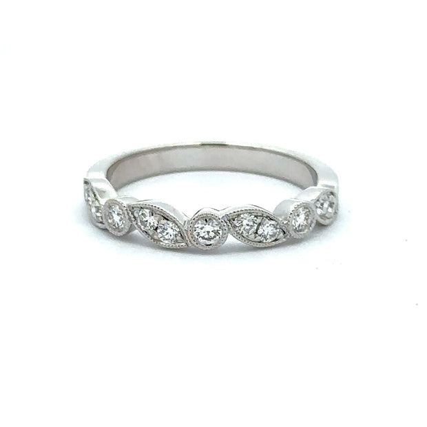 14K White Gold Stackable Diamond Ring