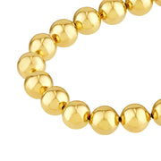 14K Yellow Gold 6mm Beaded Bracelet