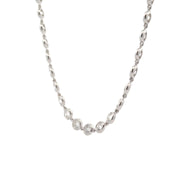 14K White Gold Handmade Diamond Necklace