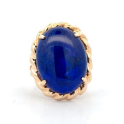 Estate 14K Yellow Gold Lapis Lazuli Ring