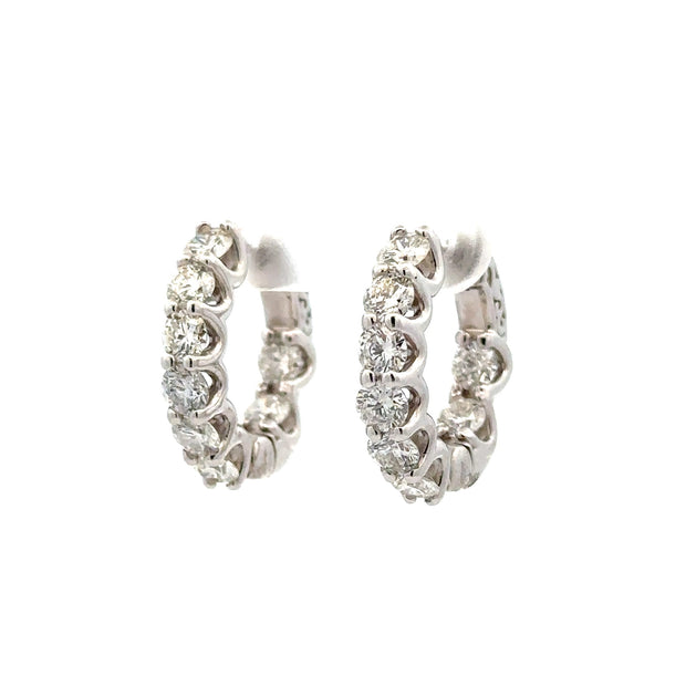 14K White Gold Inside-Out Diamond Earrings