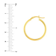 14K Yellow Gold Hoop Earrings