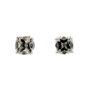 Estate 14K White Gold Prasiolite Earrings