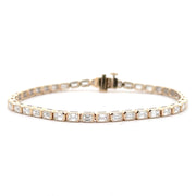 14K Yellow Gold Emerald-Cut Diamond Tennis Bracelet