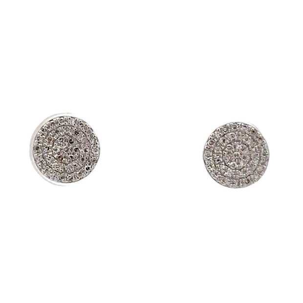 D.M. Kordansky 14K White Gold Pavé Diamond Stud Earrings