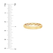 14K Yellow Gold Snake Diamond-Cut Band