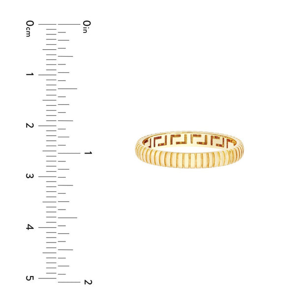 14K Yellow Gold Snake Diamond-Cut Band