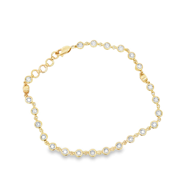 14K Yellow Gold Diamond-By-The-Yard Bracelet