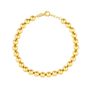 14K Yellow Gold 6mm Beaded Bracelet