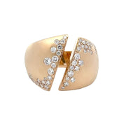 D.M. Kordansky 14K Yellow Gold Contemporary Sprinkled Diamond Ring