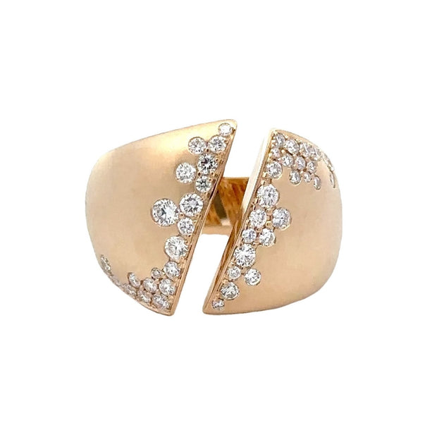 D.M. Kordansky 14K Yellow Gold Contemporary Sprinkled Diamond Ring