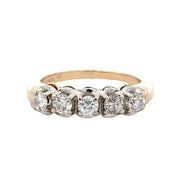 Estate 14K Yellow & White Gold Diamond Ring