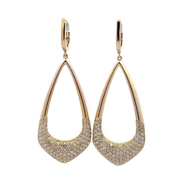 Nava Dee 14K Yellow Gold Diamond Dangle Earrings