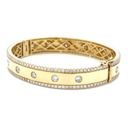 14K Yellow Gold Diamond Bangle Bracelet