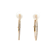 14K Yellow Gold Diamond Hoop Earrings