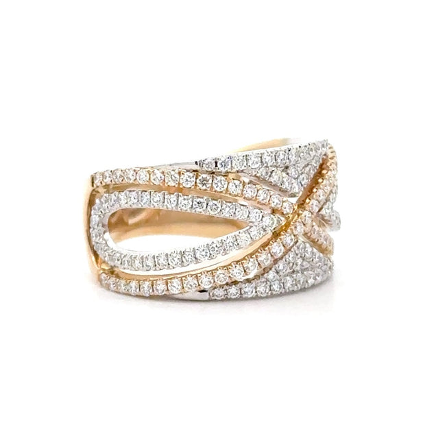 14K Yellow & White Gold Diamond Fashion Ring