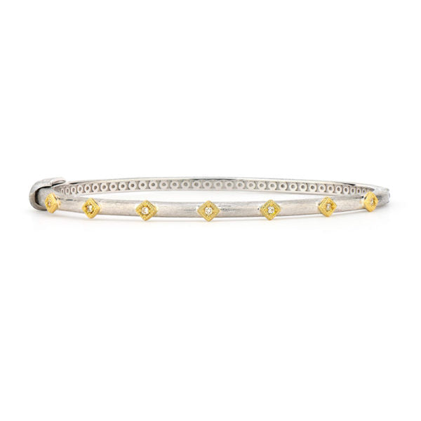 JudeFrances Mixed Metal Diamond Kite Bangle