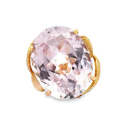 Estate 18K Yellow Gold Rutiled Kunzite Ring