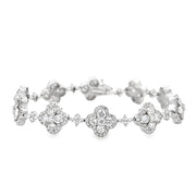 18K White Gold Quartefoil Diamond Bracelet