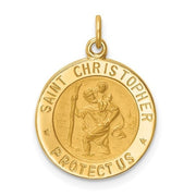 14K Yellow Gold Saint Christopher Medal