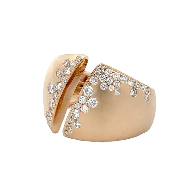 D.M. Kordansky 14K Yellow Gold Contemporary Sprinkled Diamond Ring