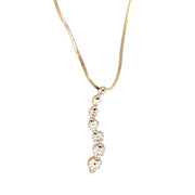 Estate 14K Yellow Gold Diamond Journey Necklace