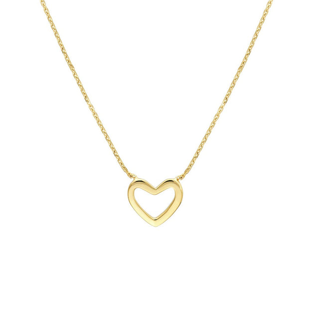 14K Yellow Gold Mini Heart Necklace