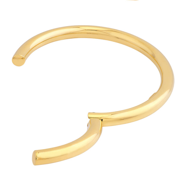 14K Yellow Gold Open Polished 5mm Cuff Bracelet