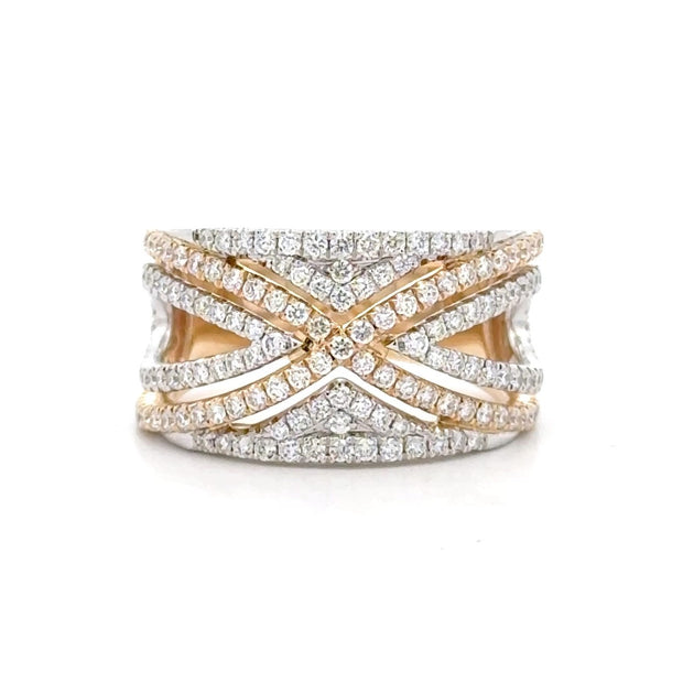 14K Yellow & White Gold Diamond Fashion Ring