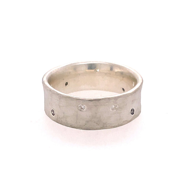 Toby Pomeroy EcoSilver Diamond "Vale" Ring;