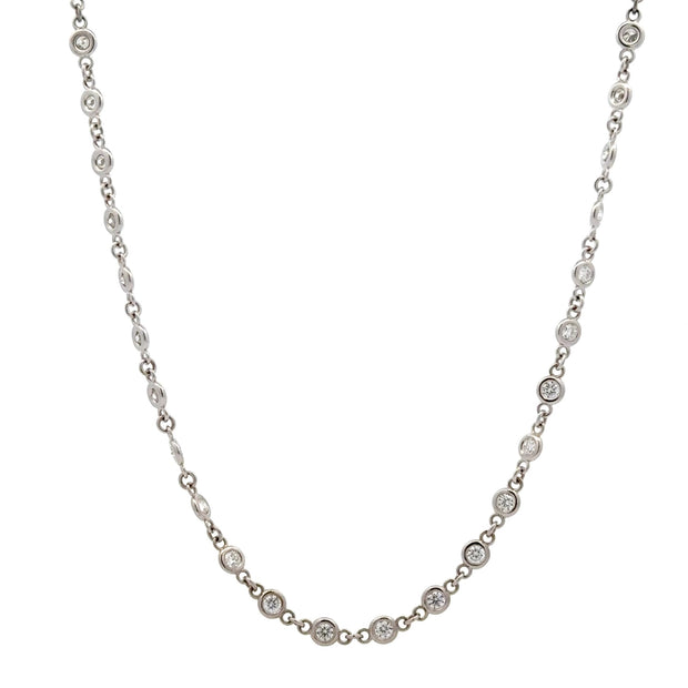 14K Yellow & White Gold Contemporary Diamond Necklace