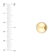 14K Yellow Gold 12mm Ball Stud Earrings