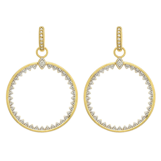 JudeFrances Lisse Medium Open Circle Half Kite Earring Charms