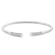 14K White Gold Diamond Cuff Bracelet