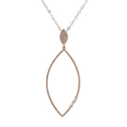 D.M. Kordansky 14K Yellow Gold Open Navette Diamond Necklace