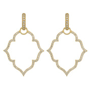 JudeFrances Michelle Flower Pavé Earring Charm Frames