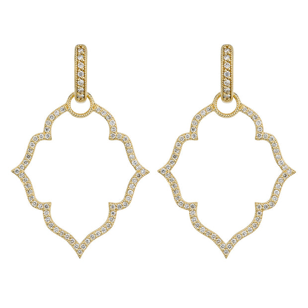 JudeFrances Michelle Flower Pavé Earring Charm Frames