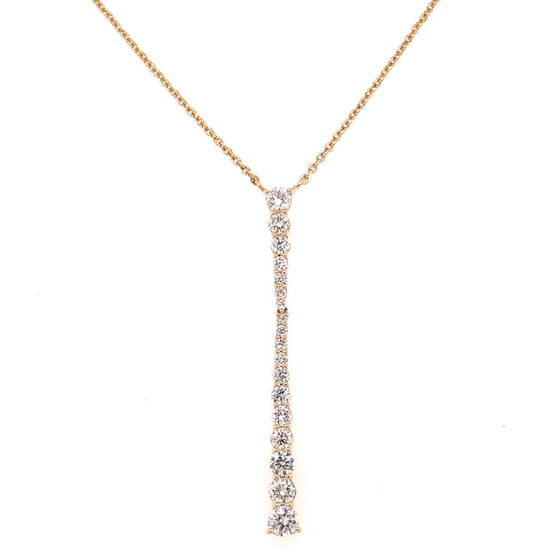 D.M. Kordansky 14K Yellow Gold Diamond Bar Necklace