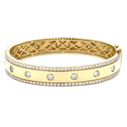 14K Yellow Gold Diamond Bangle Bracelet