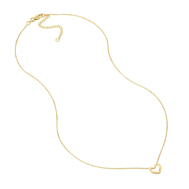 14K Yellow Gold Mini Heart Necklace