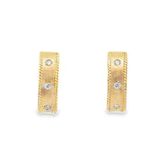 D.M. Kordansky 14K Yellow Gold Diamond Huggie Earrings