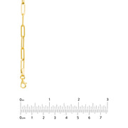 14K Yellow Gold 3.80mm Hollow Paper Clip Chain