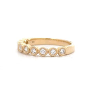 14K Yellow Gold Bezel-Set Diamond Anniversary Ring