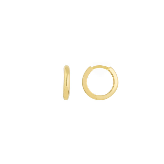 14K Yellow Gold Small Huggie Earrings