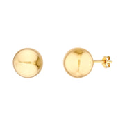 14K Yellow Gold 12mm Ball Stud Earrings