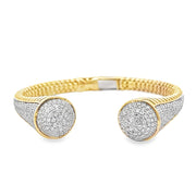 14K Yellow Gold Pavé-Set Diamond Cuff Bracelet