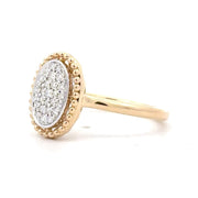 14K Yellow & White Gold Pavé-Set Diamond Ring