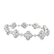 18K White Gold Quartefoil Diamond Bracelet